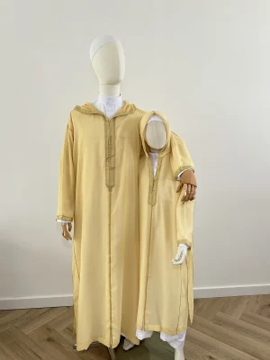 Marokkaanse djellaba SOUSSDI Goud
